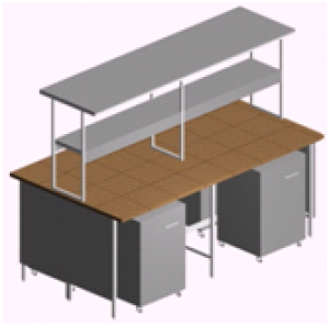 Стол лабораторный островной СО-1П-КТ-2.2