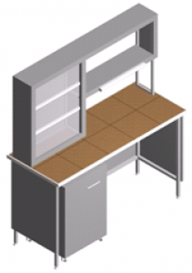 Стол пристенный, лабораторный с титровальным табло СП-1ПТ-КТ-1.5
