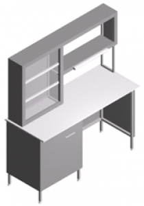 Лабораторний стіл пристінний СП-1ПТ-ЛТс-1.5
