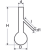 Круглодонная колба для разгонки нефти и нефтепродуктов тип КРН (Энглера)