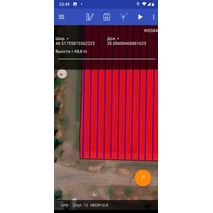 Приложение geometer для измерения площади поля с RTK приемником (сантиметровая точность)