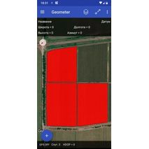 Приложение geometer для измерения площади поля с приемником GM SMART (DGPS + RTK)
